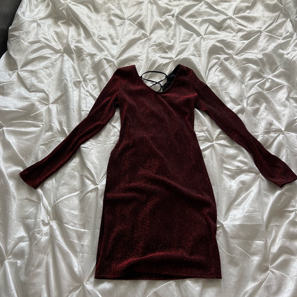 red sparkly dress